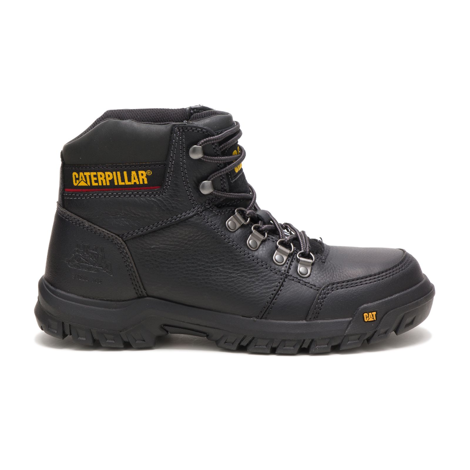 Caterpillar Steel Toe Boots UAE - Caterpillar Outline Steel Toe Mens - Black KOJEMZ482